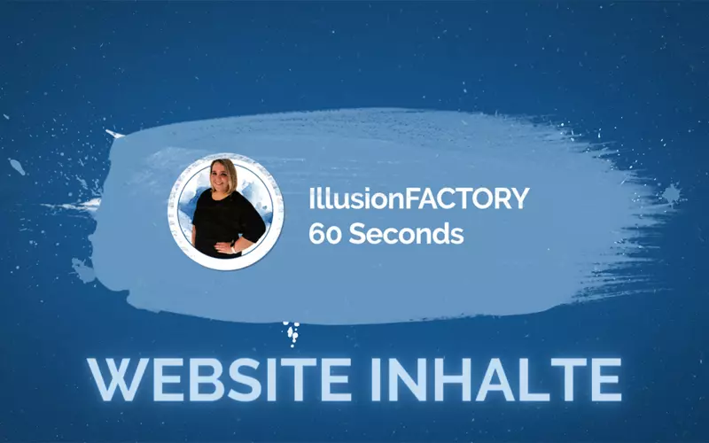 Vorschaubild 60 Seconds wichtige Website Inhalte